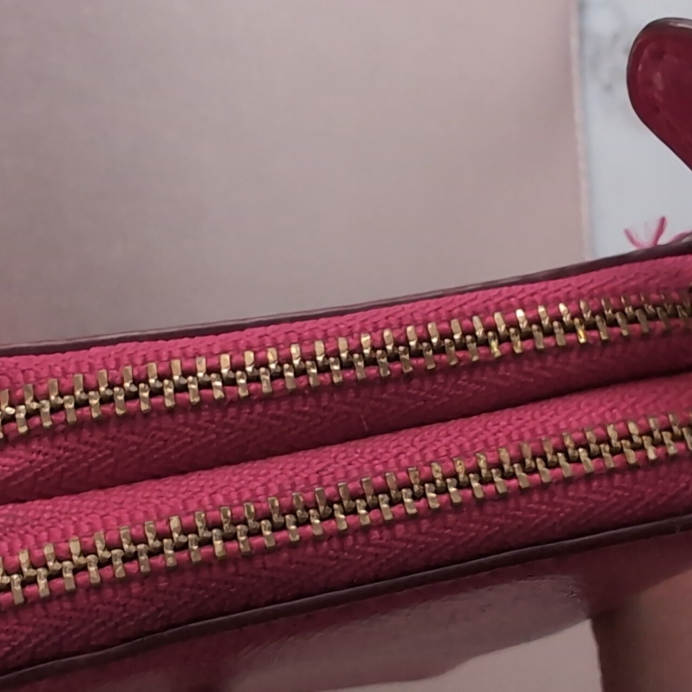 Coach Pink Leather Continental Wallet/Wristlet - Picture 4 of 12